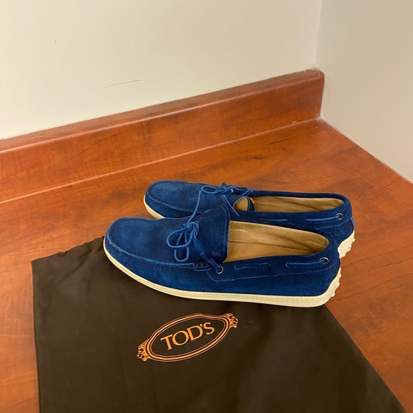 TOD’S Blue Suede Slip On Shoes - Picture 5 of 5